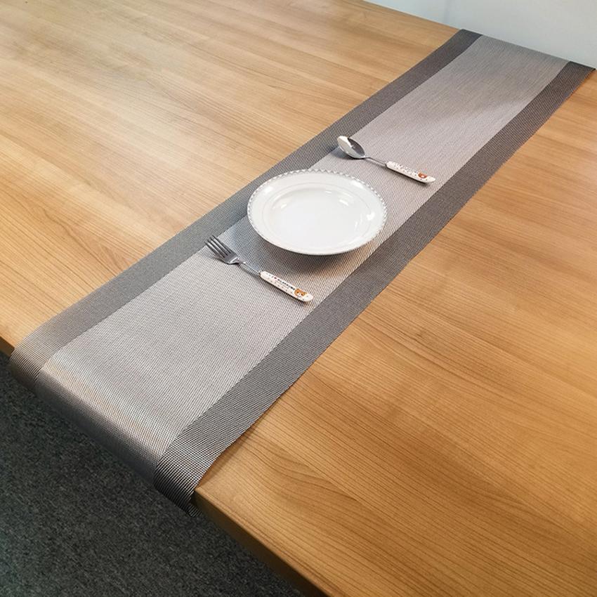 PVC Table Runner 30x180cm Simple Dining Table Kitchen Table Insulation Pad Waterproof Non-slip Mat Home Decoration Table Cover