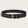 New Star Studded Fashionable Punk Style Wide Belt For Women's Jeans Faux Leather Material