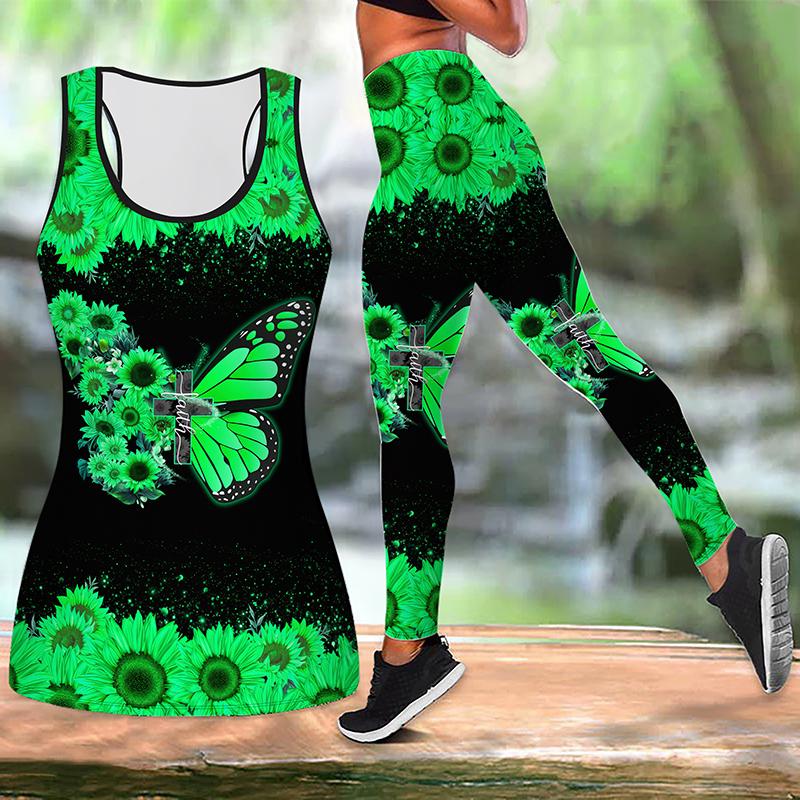 Organ Butterfly Print Yoga Outfit for Women Fashion Workout Leggings Fitness Sports Casual Yoga Pants