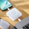 Portable Transparent Cable Organizer - Retractable Cord Management with USB-C/HDTV Ports, Lightweight Plastic Wire Storage for Chargers, Phones