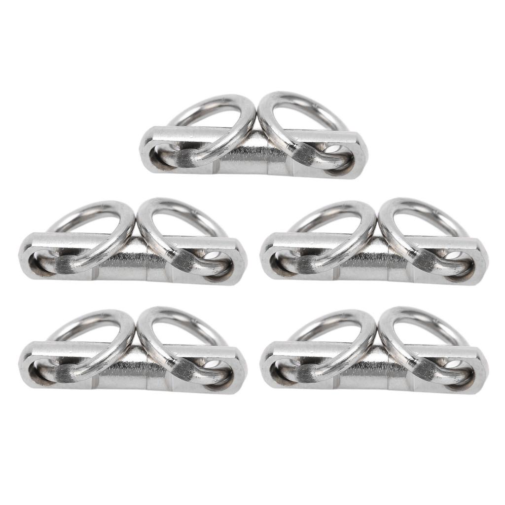 5 Stück/Los Edelstahl Säulentyp Drehringwirbel Angelwirbel Hakenverbinder