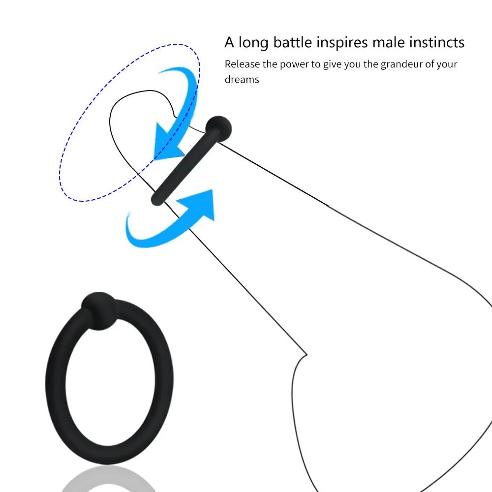 4PCS Silicone Cock Ring Erection Ring Male Delay Ejaculation Penis Ring High Elasticity Penisring Sex Toys for Men Adults 18