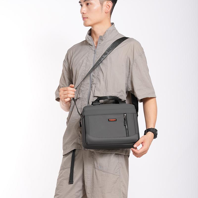 Multi-functional Outgoing Shoulder Bag Men's Commuter Portable Flat-panel Briefcase Business Crossbody Bag