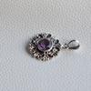 Amethyst Pendant, Boho 925 Sterling Silver, February Birthstone