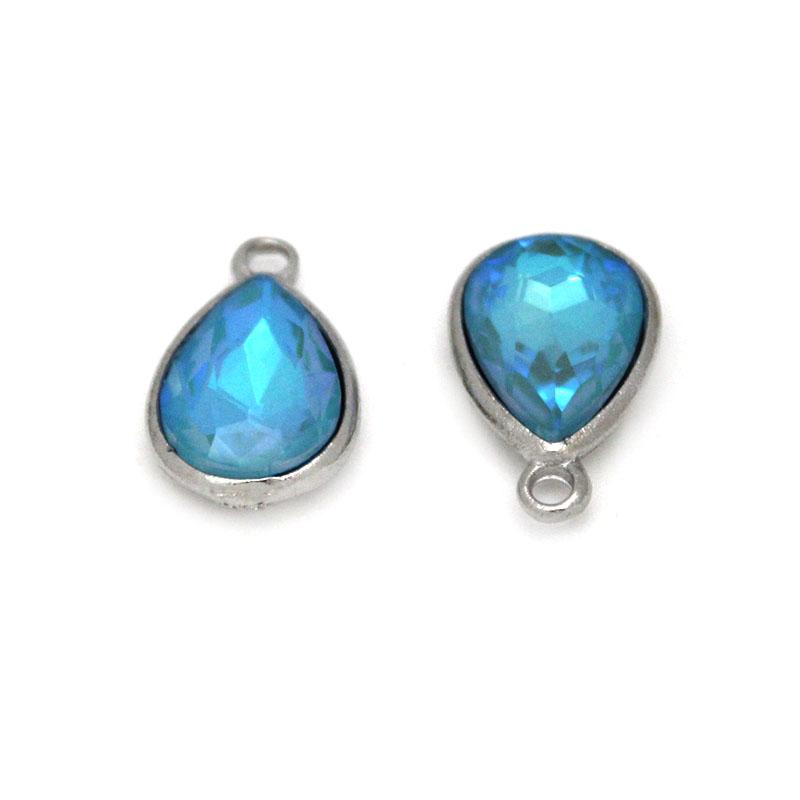 10Pcs Crystal Glass Charms Pendants Water Drop Shape Charms for DIY Necklace Earrings Pendant Beads Jewelry Making Accessories