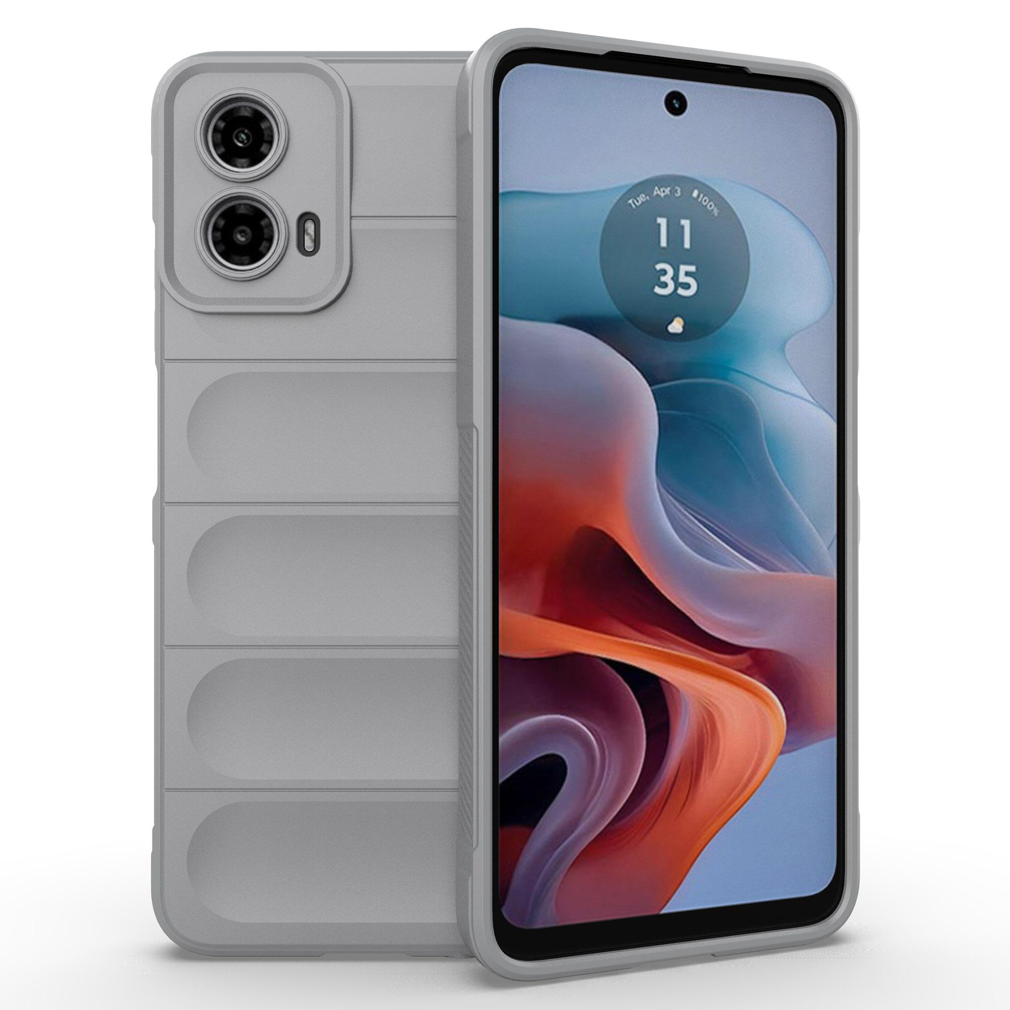 

For Motorola Moto G45 5G/G34 5G Phone Case TPU Drop Protection Rugged Design Shell Light Grey