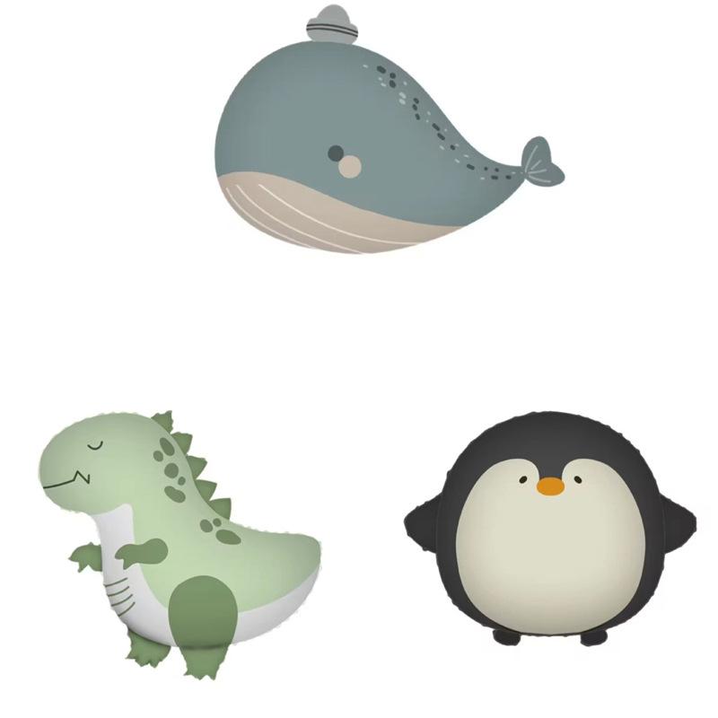 New Matte and Frosted Cartoon Penguin, Whale, Dinosaur and Animal Balloons for Children's Birthday Party Decoration and Arrangement