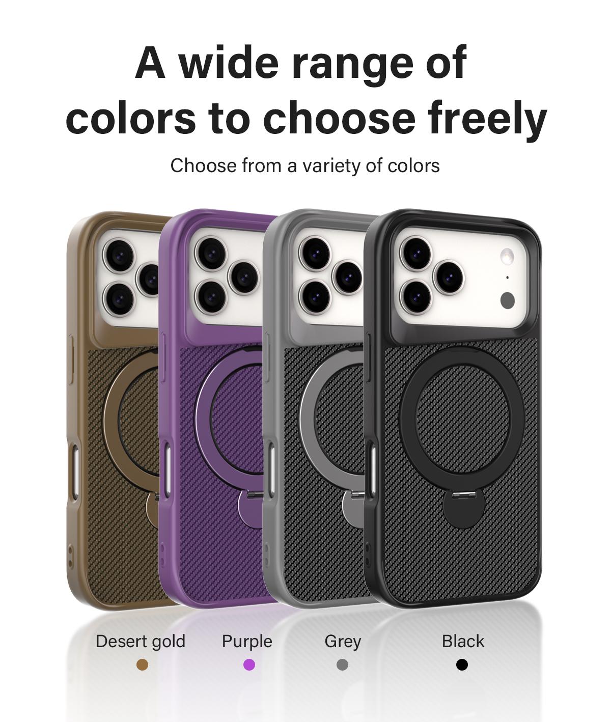 Magnetic Carbon Fiber Phone Case Slim Protective Cover for iPhone 14Plus
