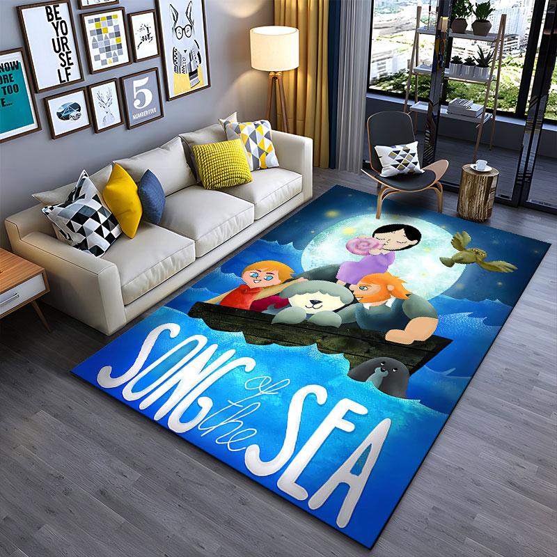 Song of the Sea Cartoon Art Suitable As a Non-slip Mat for the Living Room or Bedroom Sofa