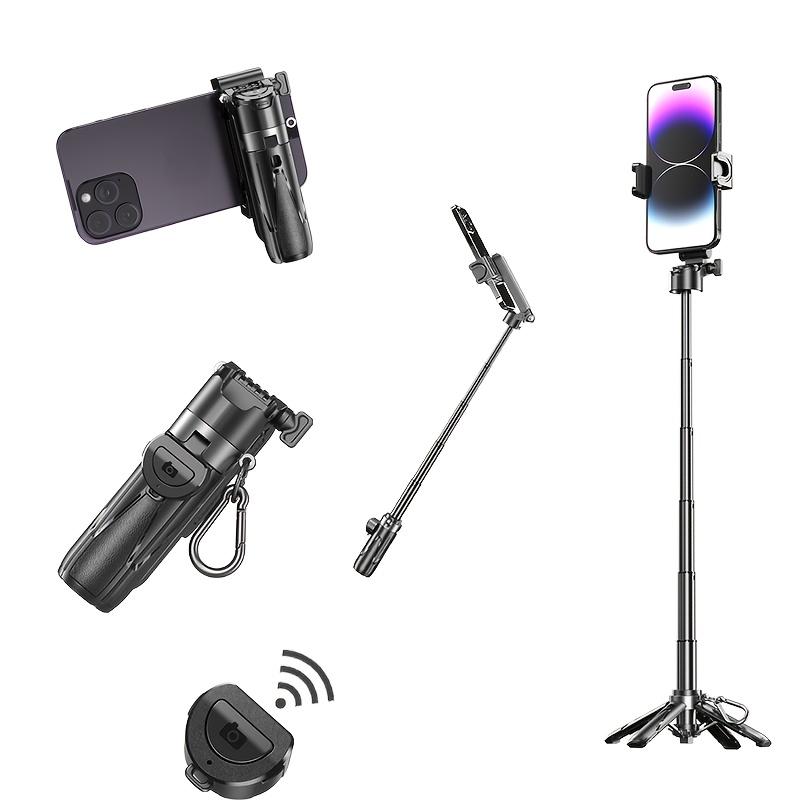 Juhtmevaba Selfie Sticki statiivialus koos kerge Bluetoothi ​​kaugjuhtimispuldi pikendatava statiiviga iPhone'i mobiiltelefonile Tiktok otseülekanne