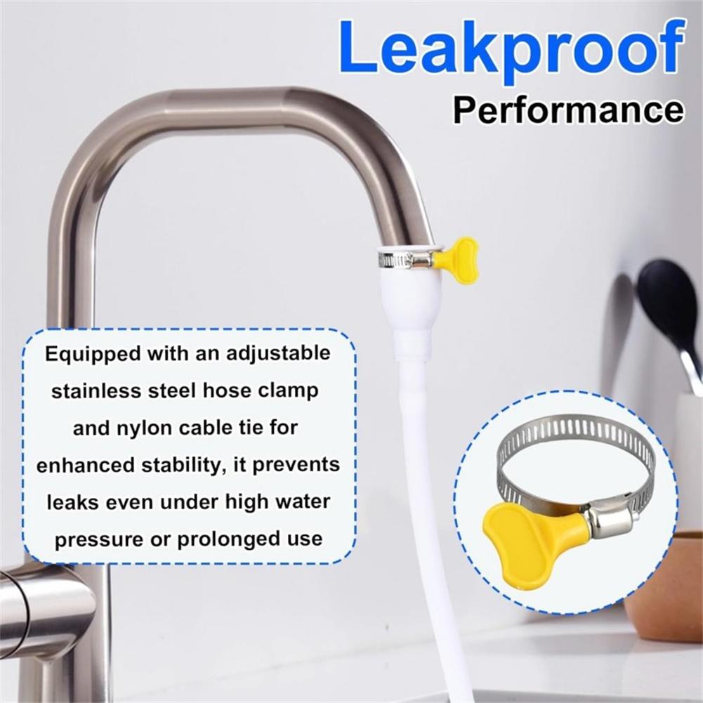 1pc 2M Sink Hose Attachment For Faucet Tap Hose With Shower Spray Head For Kitchen Garden Cleaning Tool Accessories