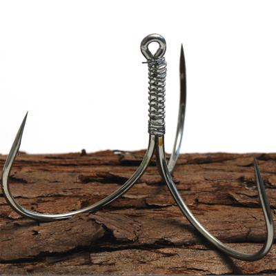 5pcs New Treble Jig Fishhooks Fishing Tackle Lure Fishing Triple Anchor Hook Sharpness Sharpened Barbed Hooks Sports