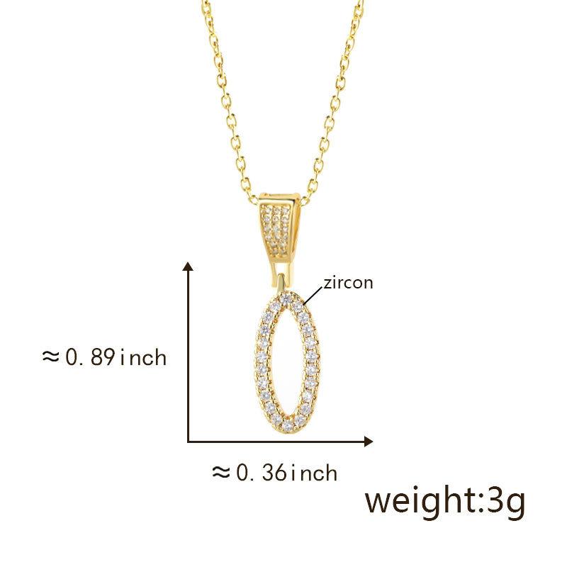 Gold Plated Crystal Initial Letter Necklace Personalized Dainty Name Pendant Jewelry