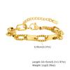 Prjewel Stainless Steel Handmade Chain Bracelets Gold Color Thick Oval Twist Bracelet For Women Trendy Jewelry Mother's Day Gift