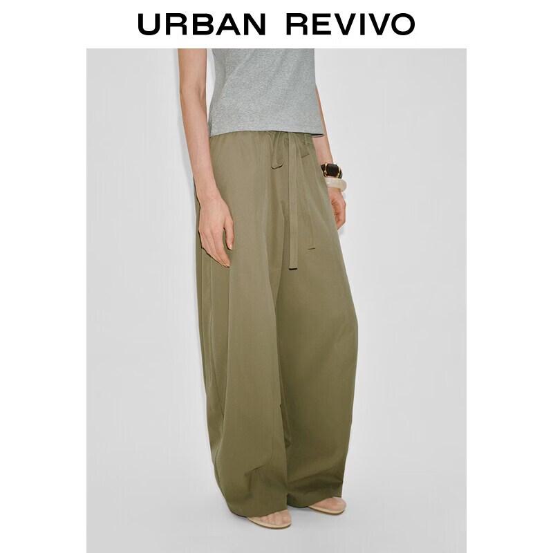 Women's Elastic Waist Wide-Leg Pants