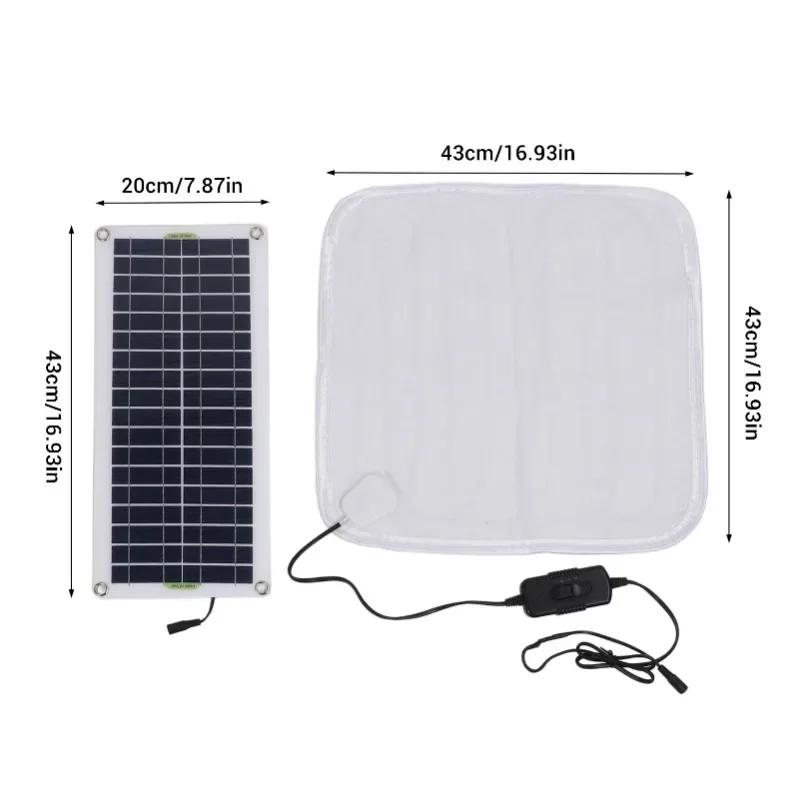 Almofada de Aquecimento Solar 12V 50W Inverno Quente Almofada Quente para os Pés Almofada Quente para Sapatos Manta de Aquecimento para Animais de Estimação Manta Elétrica Acessórios Elétricos Solares