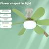 E27 Fan Lamp Tri-color Dimming Home Bedroom Kids Study Room Living Room Fan Lamp Infinitely
