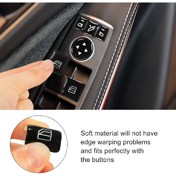 G Car Power Window Glass Lift Switch Trim Covers Interior Door Armrest Button Stickers for Mercedes Benz A B C E Cla G Gla Gle Gl Ml Glk Gls CLS