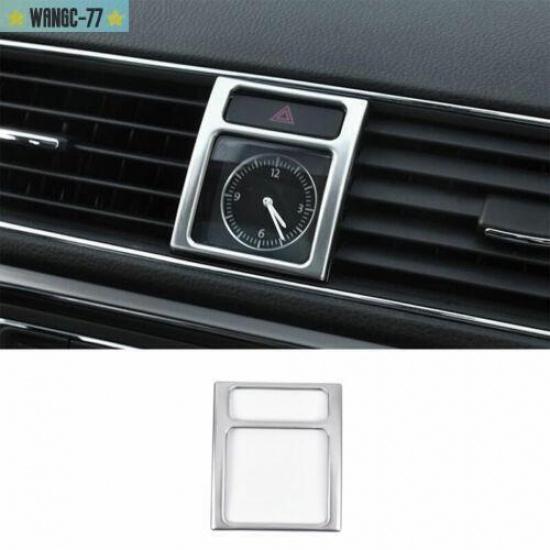 For VW Passat B7 2011-2015 Silver Titanium Central Console Clock Cover Trim New