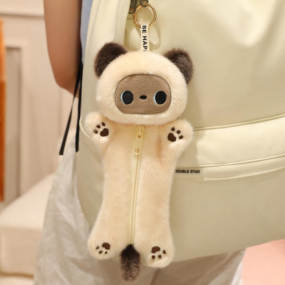 Soft Plush Plush Pencil Case Cartoon Cosmetic Bag Multi Function Storage Bag Office Stationery
