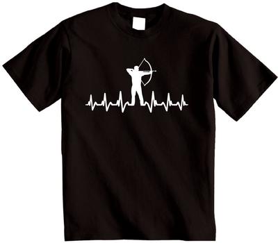 T-shirt da tiro con l'arco È nel mio battito cardiaco T-shirt da tiro con l'arco Arco e freccia T-shirt originale
