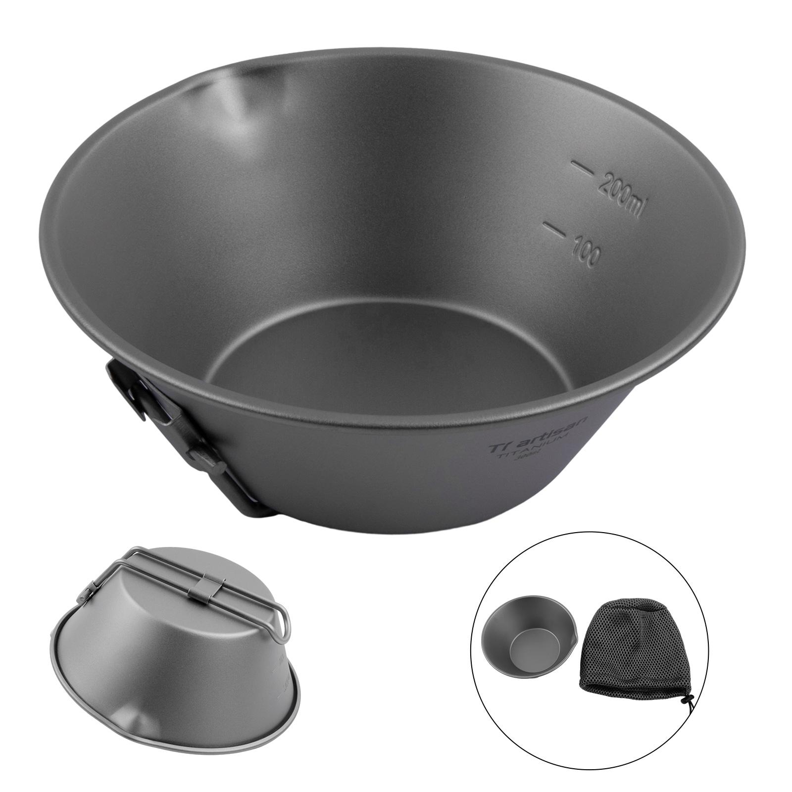 300ml Camping Bowls Pot 300ml With Spout 82mm Foldable