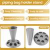 M-Modern-Piping Bag Holder With 8 Slots Nozzles, Plastic Pastry Bag Stand For Cake Decorating Kit A