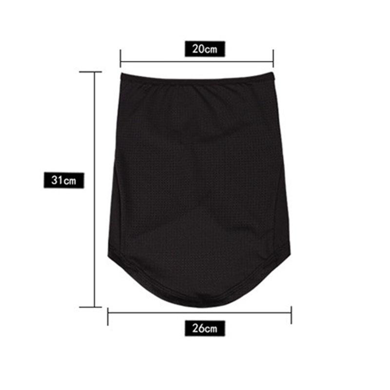 Outdoor Cycling Bandana Mesh Face Cover Half Mask Hang-Ear Ice Silk Neck Gaiter Cool Tube Scarf Sport Running Hiking