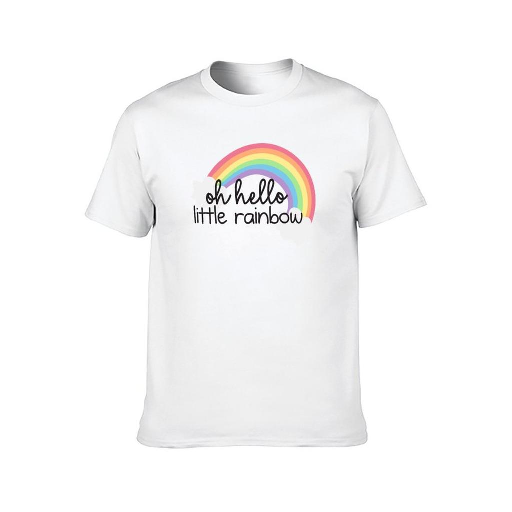 oh hello little rainbow TShirt cotton t shirts high quality cotton t shirts man 100 TShirt