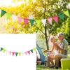 Holiday Triangle Bunting Easy Hanging Design Natural Burlap Materials Durable Efficient Christmas Decoration for Home Party Indoor Outdoors