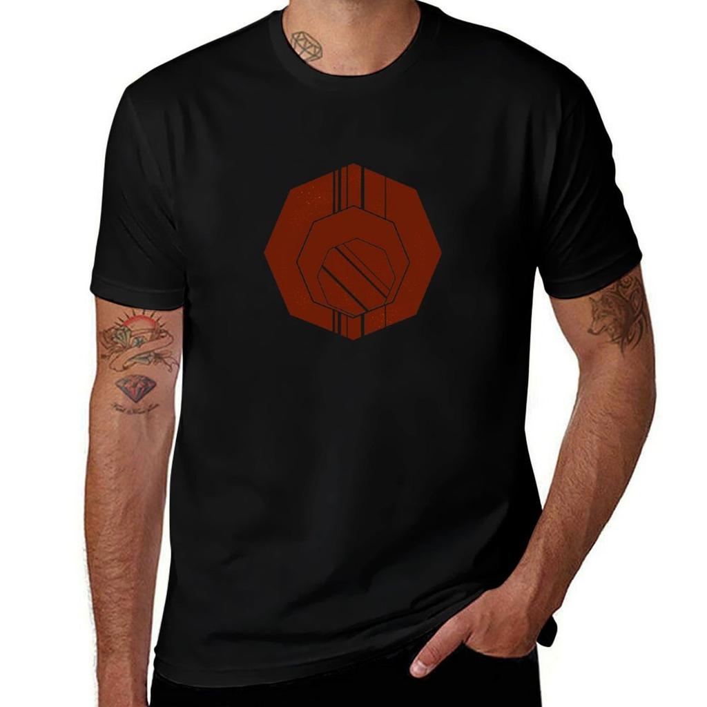 Re Design Geometric Tshirt Sweat Resistant Workout Tee Shirt