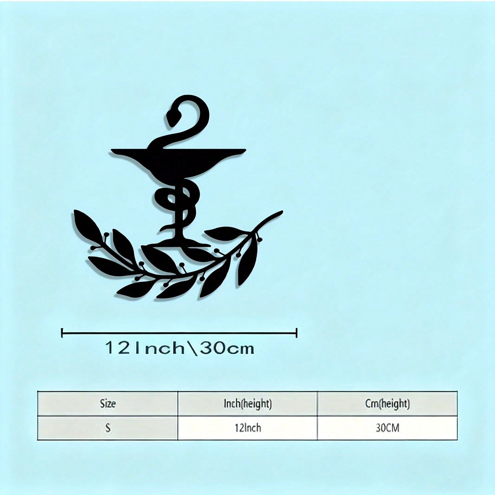 

Caduceus Staff of Hermes Metal Wall Sculpture Art Vintage Medical Symbol Gift for Clinic Garden різнокольоровий