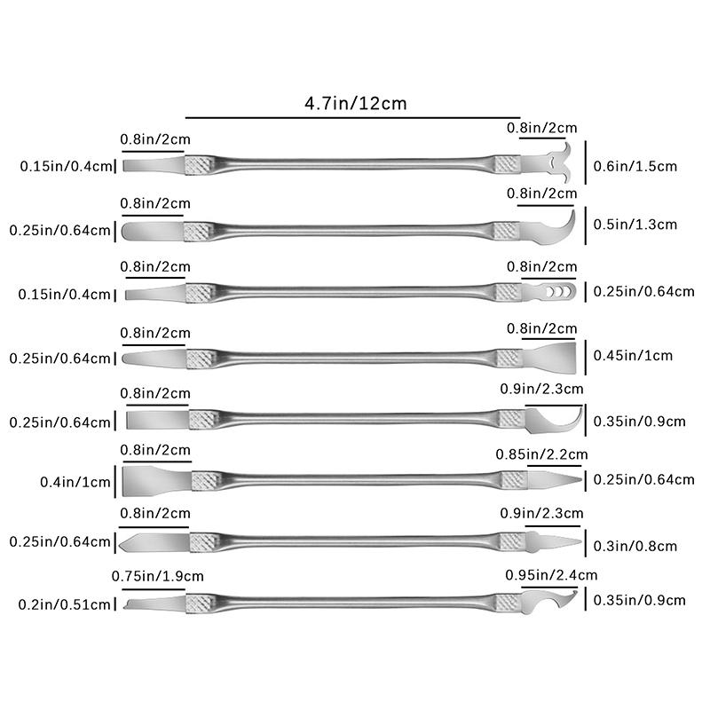 8In1 Set Elektronik Reparaturwerkzeug für gebogene Bildschirme 304 Edelstahl Brecheisen Demontage Entfernungsset