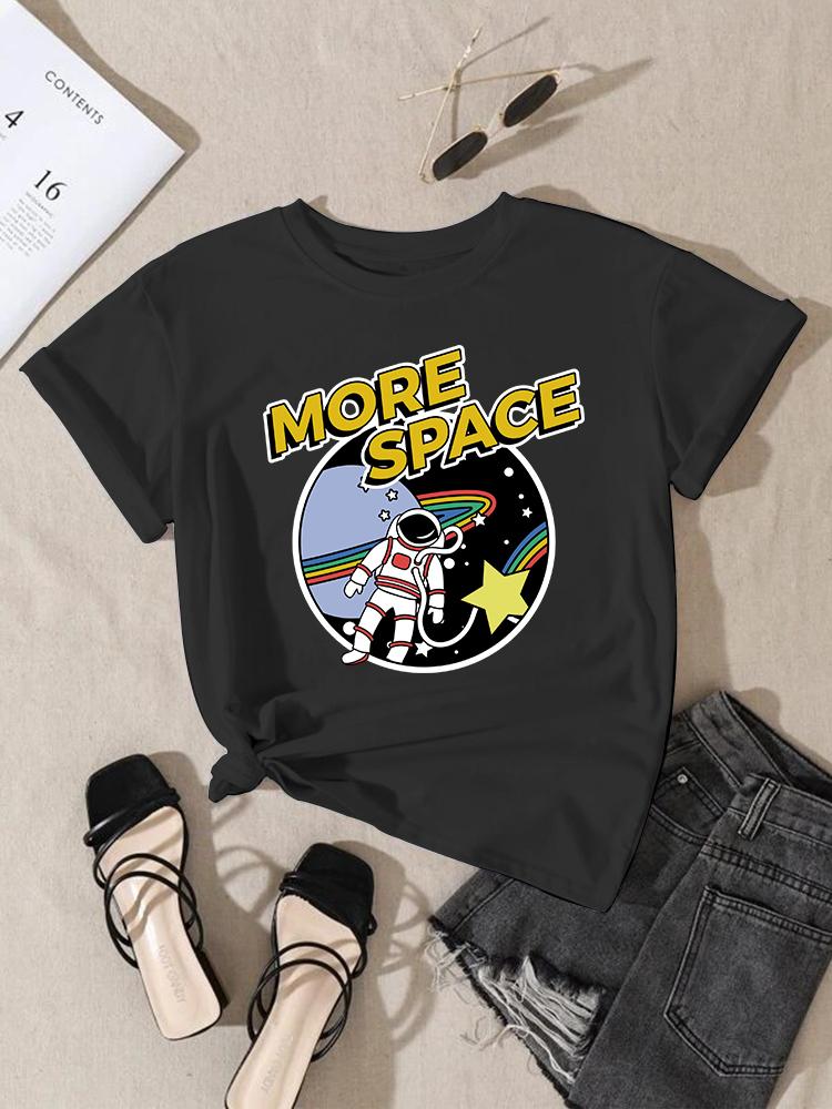 Women Fashion Print T-Shirt Girl Y2K Short Sleeve Tees Tops Kawaii 90S Sweetshirts Female Harajuku Graphic O-Neck T-Shirt