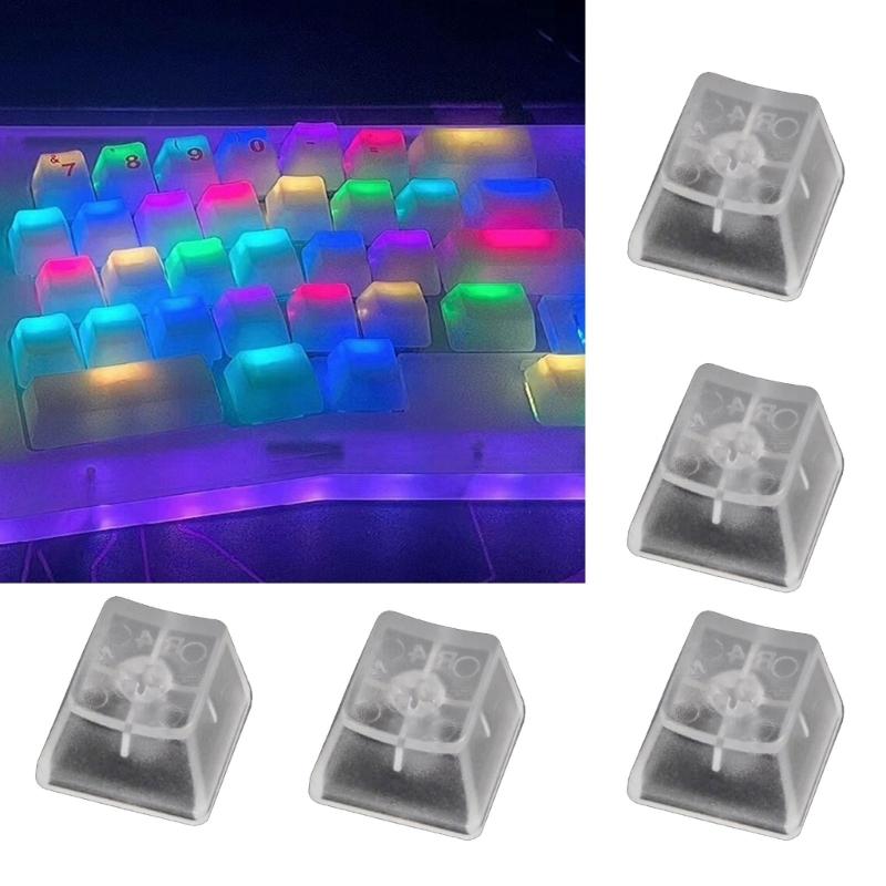 CherryProfile Blank Keycaps ABS Frosted Transparent Translucent R4 Keycap for Mechanical Keyboard Switches 5/10PCS