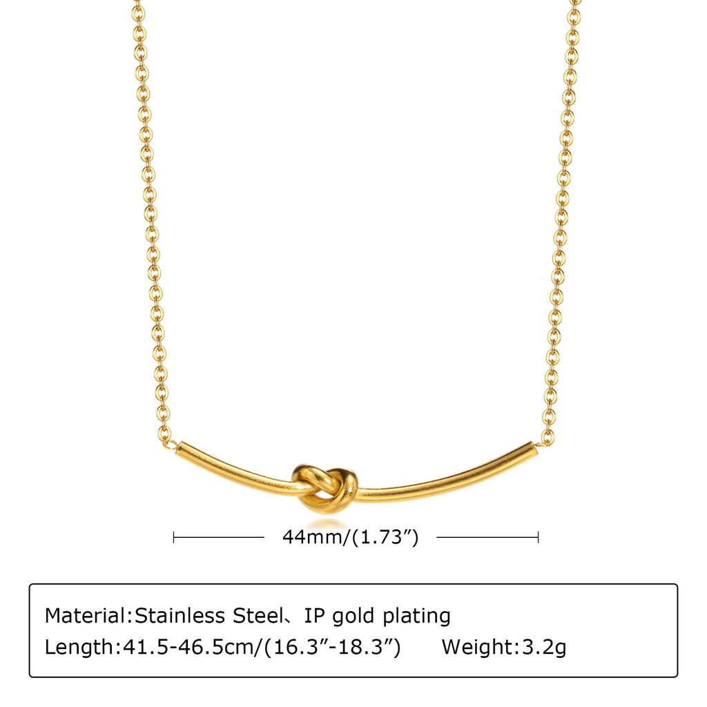 Tie The Knot Pendant Necklace for Women, Stainles Steel Forever Love Knot Infinity Jewelry Wedding Bridal Party