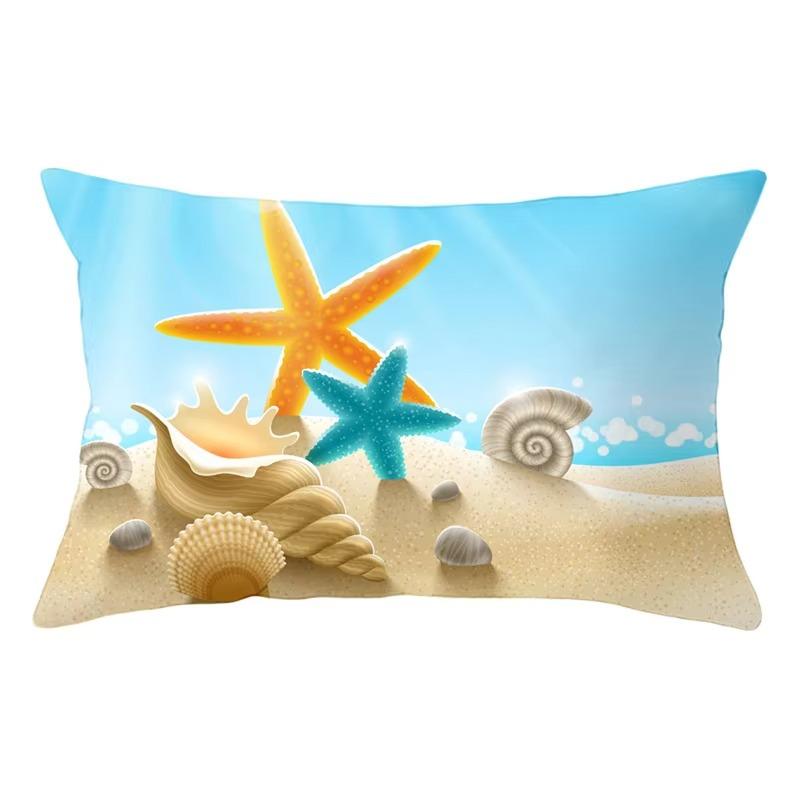 30X50 Summer Beach Starfish Pattern Print Decoration Living Room Back Home Polyester Rectangular Pillowcase Sofa Cushion