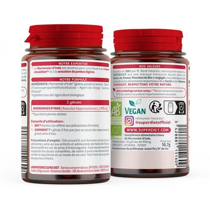 Superdiet marronnier d#039;inde bio 45 gélules