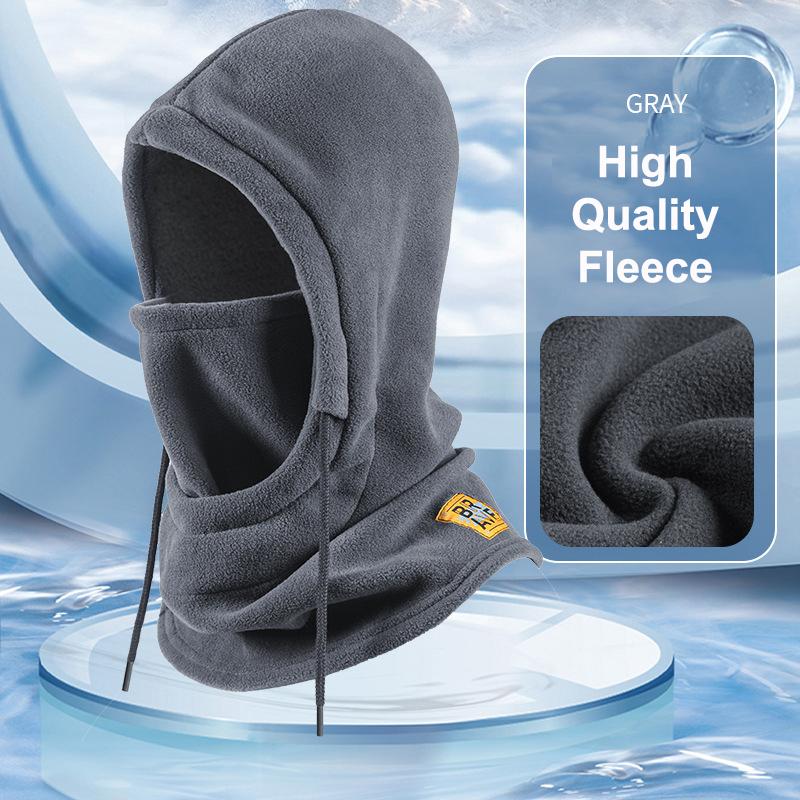 Winter Plüsch Wintermütze - Elastischer Kordelzugverschluss Leicht und warm für Radfahren, Skifahren, Outdoor-Aktivitäten Einfarbig