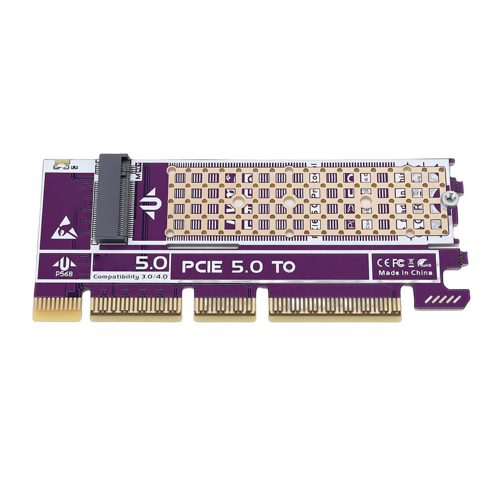 PCIe 5.0 to M.2 NVMe Adapter Support PCIe 5.0 4.0 3.0 2.0 1.0 M.2 SSD Expansion Card for 2230 2242 2260 2280 SSDs