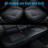 Bamboo Charcoal Leather Car Seat Cushion Set, Three-Piece, No Backrest, All-Season Interior Kit