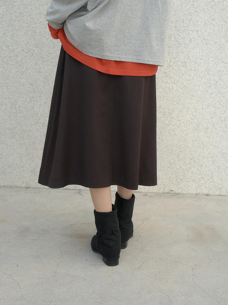 Deoenel Pleated Skirt - [Brown]