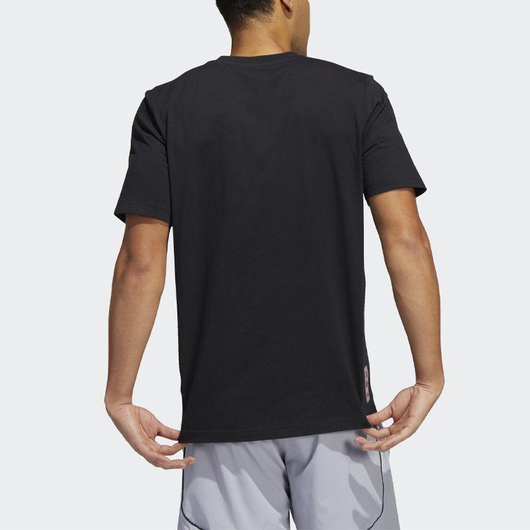 Adidas T Shirts Men's Black Crew Neck Moderate Straight Fit HD7928