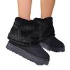 Women's Shearling Snow Boots Short Shaft,Flat Warm Winter Ankle Booties with Plush Fleece Lining,Cozy Casual Boots