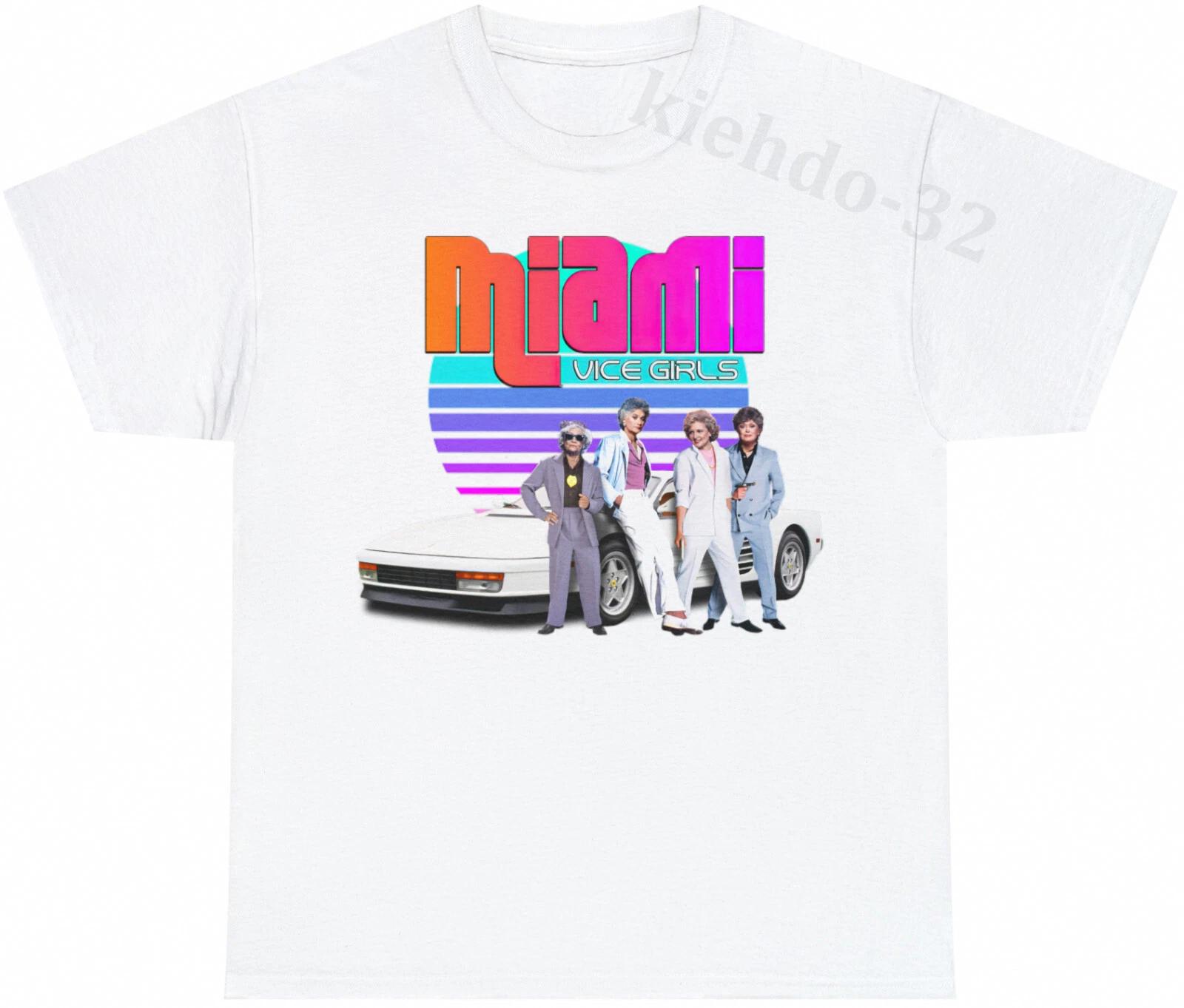 Miami Vice The Golden Girls Betty White 90s Vintage Tee S-5XL Men Women Unisex XL