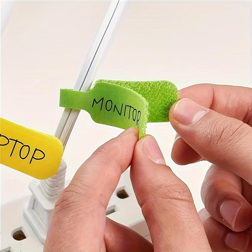10-30pcs Reusable Waterproof Cable Labels Color-Coded Organizer Straps Data Charger Cords Management Home Office Travel