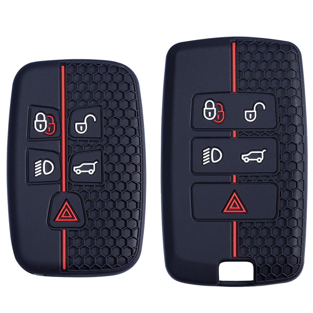 Suitable For Range Rover Car Key Case, Silicone Key Cover For Land Rover Discovery Defender Sport Evoque 5 Button Key Fob