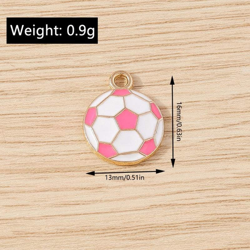 Packung mit 30 Mini-Fußball-Schlüsselanhängern Legierung Emaille Anhänger Für Sportfans DIY Schmuck Bastelprojekte Kompakte Größe Fußball Zubehör