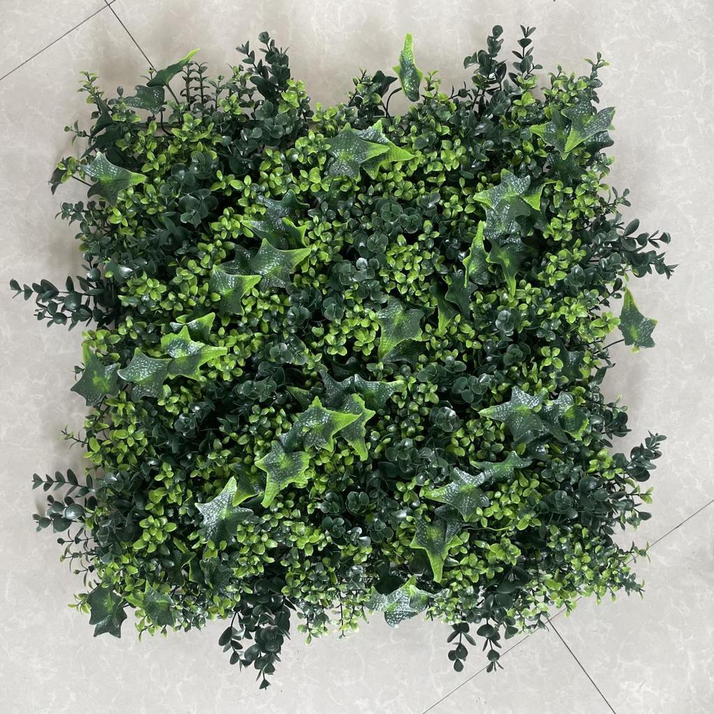 50×50cm Artificial Green Plant Wall - Plastic Vertical Garden, Fake Flower Wall, Synthetic Turf Background