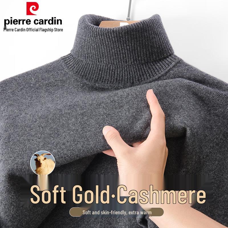 Pánský svetr s rolákem z čistého kašmíru Pierre Cardin